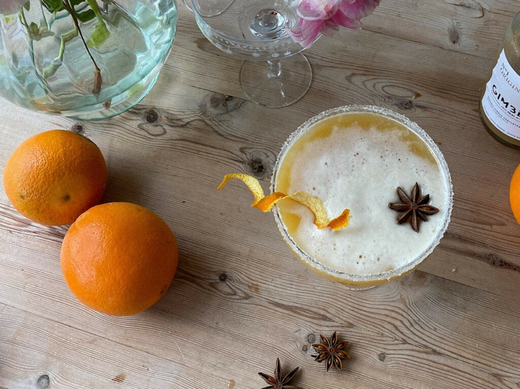 Mocktail med ingefær og appelsin